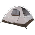 Rectangular dome style tent with pole clips for quick assembly